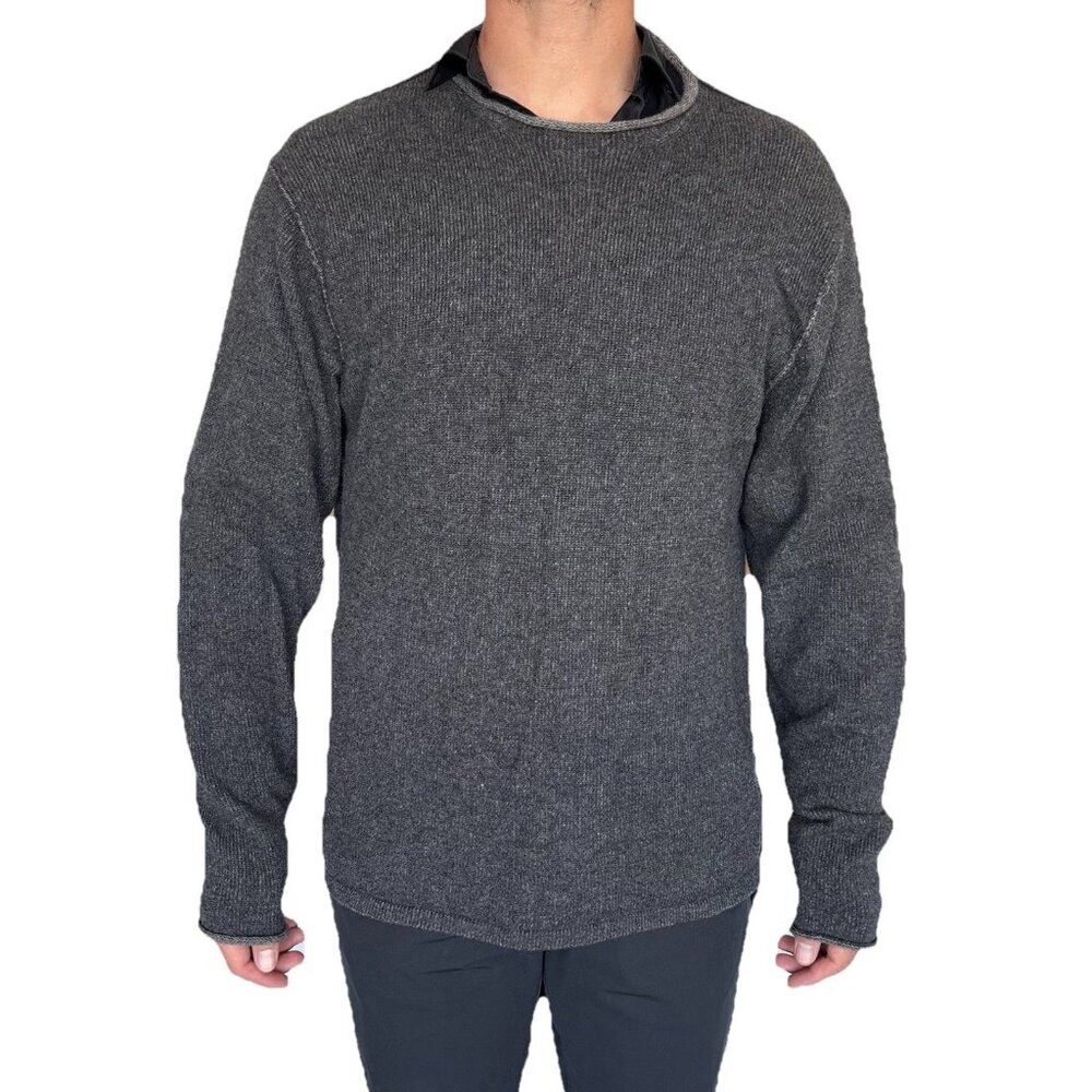 Patrick James Reserve Men’s Sweater Gray Size Large Relaxed Fit Quiet Luxury